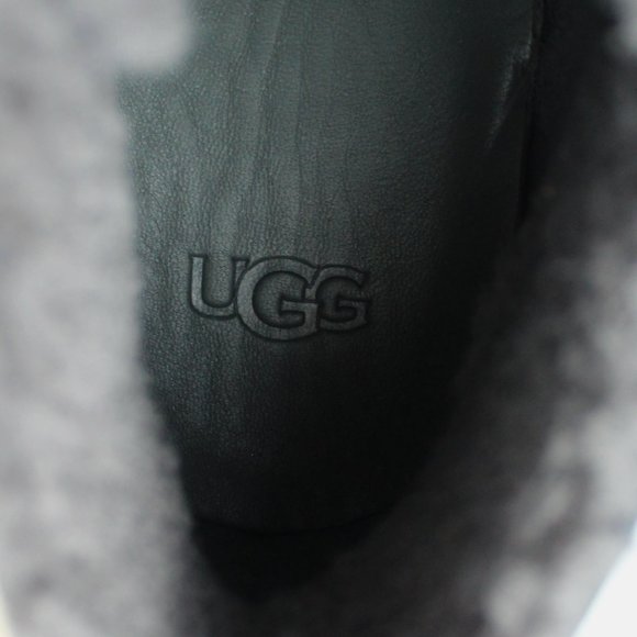 New Men\'s UGG Lining Leather Sneaker Boots, Black, US 9 main image 2
